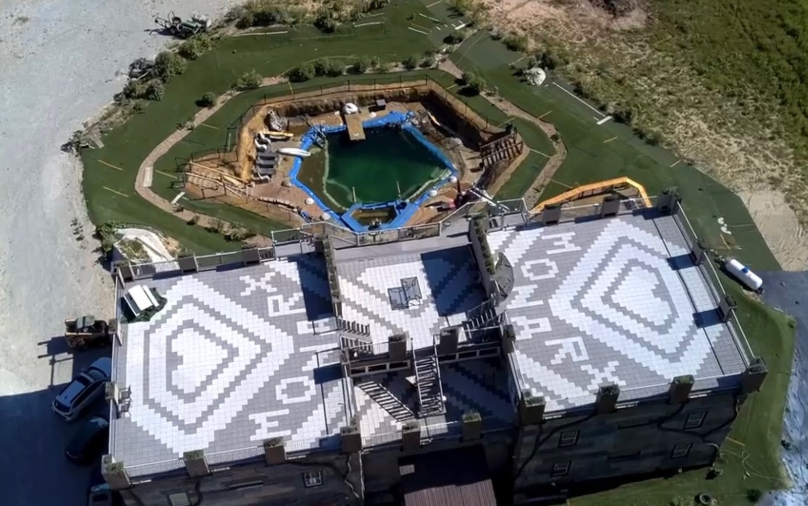 Castle grounds aerial view